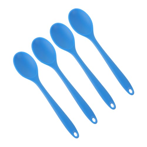 BEBEMOKO 4 Stück Teiliges Silikon Löffel Hitzebeständige Multifunktionale Küchenutensilien Rutschfeste Salatlöffel und Rührlöffel Bpa Frei Spülmaschinengeeignet Geeignet für Kochen und von BEBEMOKO