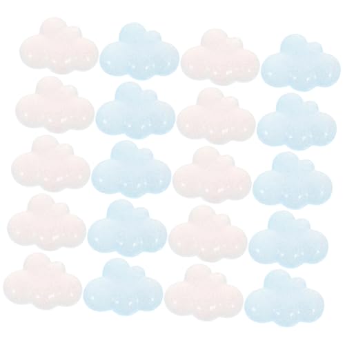 BEBEMOKO 40 Stück Harzwolken Scrapbook DIY Harz Charm Harz Flatback Charms Mini Wolkenmodell Kawaii Flatback Wolke Hängedekor Zum von BEBEMOKO