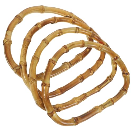 BEBEMOKO 4stücke D-formige Bambus-taschengriffe Praktische Handtaschen Zubehör Für DIY Leichte Robuste Handgriffe Für Ihr Handwerk Handtaschen Und Geldbörsen von BEBEMOKO