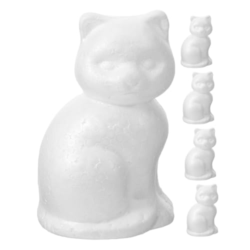BEBEMOKO 5 Stück Handgefertigtes Schaumkätzchen Festivalparty Schäumt Embryonen Schäume Embryo DIY-Ornamente Bastelschaum Für Party Tierische Embryonen Bastelschaum-Embryo Partyschmuck Weiß von BEBEMOKO