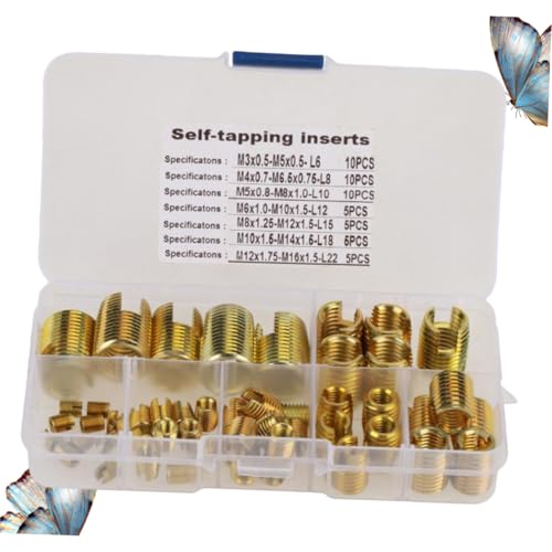 BEBEMOKO 50 Stück Teiliges Gewindereparatur Kohlenstoffstahl Selbstschneidende Schrauben mit Schlitz Robustes Reparaturwerkzeug für Heimwerker und Industrie Geeignet Gewinde Einfache BEBEMOKO 50 Stück Teiliges Gewindereparatur Kohlenstoffstahl Selbstschneidende Schrauben mit Schlitz Robustes Reparaturwerkzeug für Heimwerker und Industrie Geeignet Gewinde Einfache von BEBEMOKO
