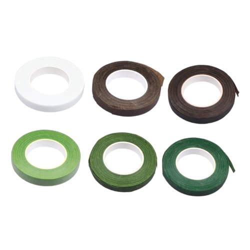 BEBEMOKO 6 Rollen Floristikband Grün Selbstklebendes Blumenklebeband Praktisch für Blumensträuße DIY Dekor Basteln Geschenkverpackung Stengelwickelband für Zuhause und Geschäft BEBEMOKO 6 Rollen Floristikband Grün Selbstklebendes Blumenklebeband Praktisch für Blumensträuße DIY Dekor Basteln Geschenkverpackung Stengelwickelband für Zuhause und Geschäft von BEBEMOKO
