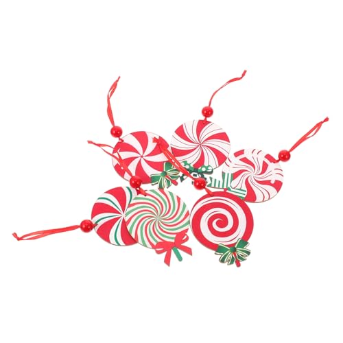 BEBEMOKO 6 Stück Teiliges Holzanhänger Lollipops Candy-form Festival Party Dekorationen DIY Kreativität für Eltern Geschenk Wohn Laden-deko von BEBEMOKO