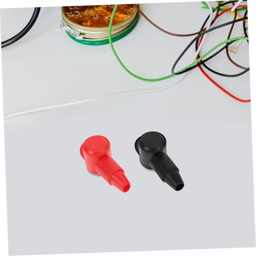 BEBEMOKO 6 Stück Teiliges PVC Batteriepolschutz Abdeckkappen für Autobatterien Isolierende Langlebige Schutzkappen Einfache Montage Passend für Fahrzeug batterieanschlüsse Rot und Schwarz von BEBEMOKO