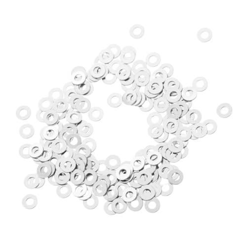 BEBEMOKO 600 Stück Metall-flachscheiben Innendurchmesser Schraubenunterlegscheiben für Randlose Brillen Vielseitige Brillenreparatur Zubehör Langlebige Abstandshalter für Brillenrahmen von BEBEMOKO