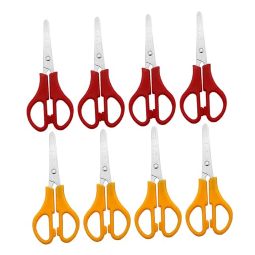 BEBEMOKO 8 Stück Teiliges Tragbaren Rundkopf Scheren für Diy Handwerk für Scrapbooking und Bastelprojekte Ergonomisches Design Farben Zufällig Zufällige Farbe von BEBEMOKO