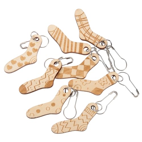 BEBEMOKO 8stücke Holz-maschenmarkierer Für Stricken Und Häkeln Tragbare Nähclips Für -projekte Sicher Und Leicht Über Nadeln Zu Gleiten Für Stoffe BEBEMOKO 8stücke Holz-maschenmarkierer Für Stricken Und Häkeln Tragbare Nähclips Für -projekte Sicher Und Leicht Über Nadeln Zu Gleiten Für Stoffe von BEBEMOKO