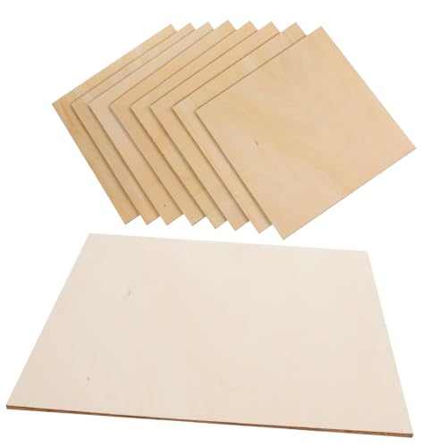 BEBEMOKO 8Stücke Teiliges Unvollendeter Holzscheiben Holzformen für DIY Handwerk Glatte Oberfläche zum Färben und Kunstprojekte von BEBEMOKO