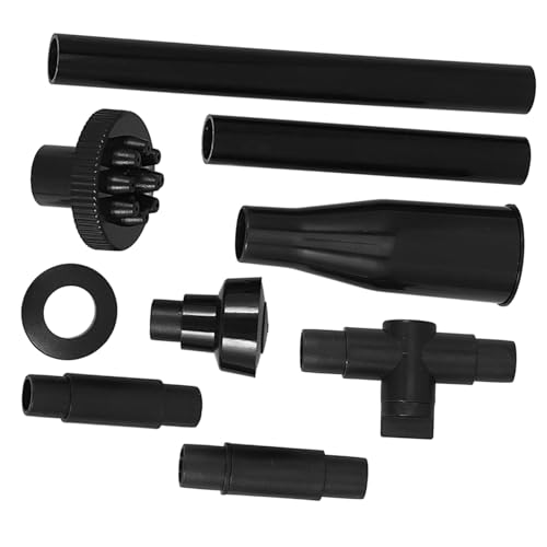BEBEMOKO 9 Stück Teiliges Springbrunnen düsenset aus Verstellbare Pool sprühköpfe Ersatzadapter für Aquarium Teich und Hydroponik Schwarzes Zubehör für Fischteich und Wasserspiele von BEBEMOKO