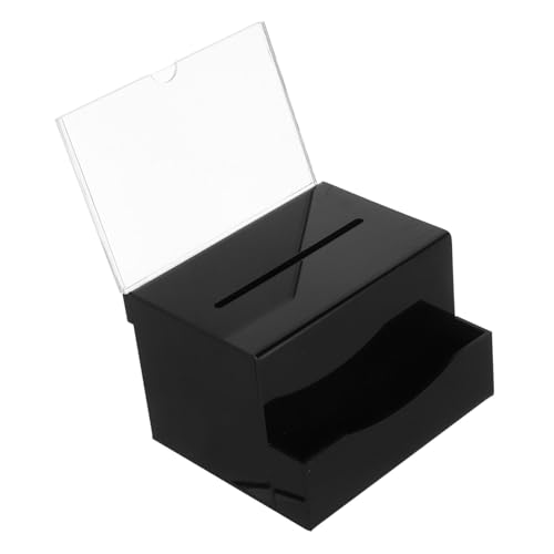 BEBEMOKO Abschließbare Acryl Spendenbox mit Schloss Transparente Wahlurne und Vorschlagsbox für Fundraising Briefkasten Öffentliche Abstimmung und Sammelaktionen von BEBEMOKO