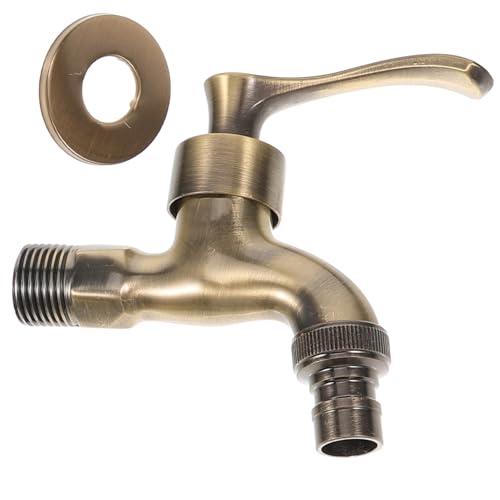 BEBEMOKO Zinklegierung Wasserhahn mit Elegantem Design für Küche und Bad Wandmontage Waschmaschine und Mop Sink Wasserhahn Antiker Stil Praktische Badezimmerarmatur von BEBEMOKO