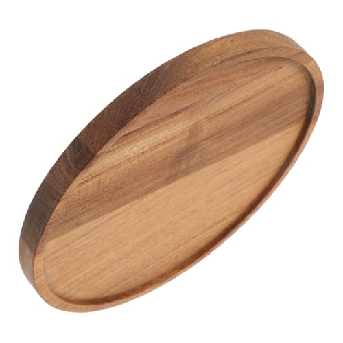BEBEMOKO Drehbare Holzpalette Dekoratives Serviertablett Serviertablett Holz Serviertablett Kleine Obstteller Holztablett Holz Servierplatte Holz Tablett Holz Dinnertablett Holz Servierbrett Kaffee von BEBEMOKO