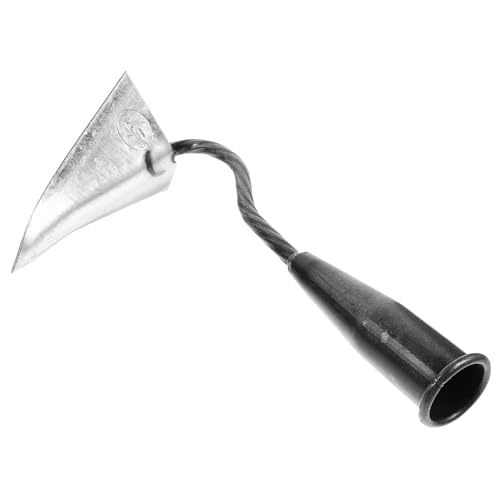 BEBEMOKO Dreieckige Gartenhacke aus Robustem Weißblech Scharfe Spitze für Effektives Graben Bodenlockern und Unkrautjäten Multifunktionales Gartengerät für Landräumung und Bodenbearbeitung von BEBEMOKO