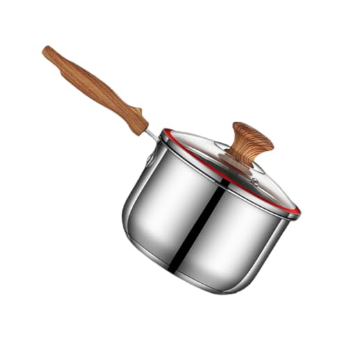 BEBEMOKO Edelstahl Milchkochtopf mit Holzgriff Topf Hitzebeständig Leicht Tragbar für Suppe Ramen Babynahrung und Schnelle Erwärmung zu Hause BEBEMOKO Edelstahl Milchkochtopf mit Holzgriff Topf Hitzebeständig Leicht Tragbar für Suppe Ramen Babynahrung und Schnelle Erwärmung zu Hause von BEBEMOKO