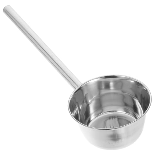 BEBEMOKO Edelstahl Wasserschöpflöffel mit Langem Griff Ergonomisch Vielseitig für Küche Garten Restaurant Rostfrei Praktisch und Leicht zu Reinigen von BEBEMOKO