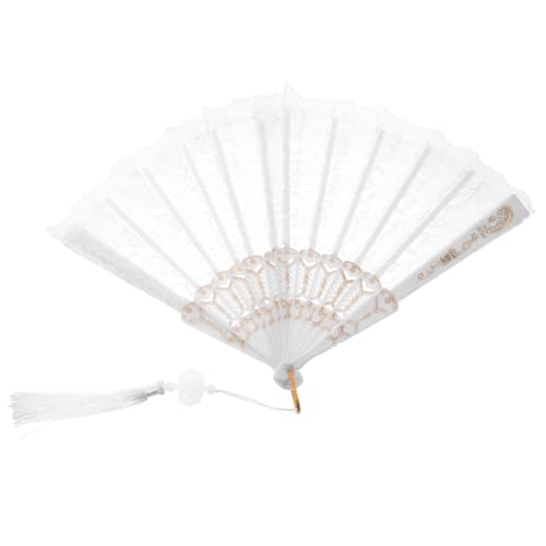 BEBEMOKO Faltbarer Spitzen-handfächer Damen Vintage Handventilator Tragbar Leicht für Hochzeit Party Tanz Dekoration BEBEMOKO Faltbarer Spitzen-handfächer Damen Vintage Handventilator Tragbar Leicht für Hochzeit Party Tanz Dekoration von BEBEMOKO