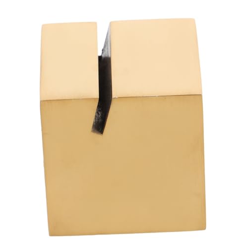 BEBEMOKO Goldener Stabiler Tischkartenhalter mit Kompakter Quadratischer Basis Rostfrei Leicht zu Reinigen für Hochzeitstischnummern Menükarten Fotos und Notizen Partys und Veranstaltungen von BEBEMOKO