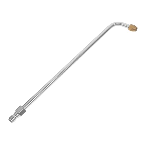 BEBEMOKO Hochdruckreiniger Verlängerungsstab aus Metall mit Abgewinkeltem Kopf Langlebige Sprühdüse Einfache Befestigung für Auto Schwer Zugängliche Flächen Robuster Wassersprühstab von BEBEMOKO