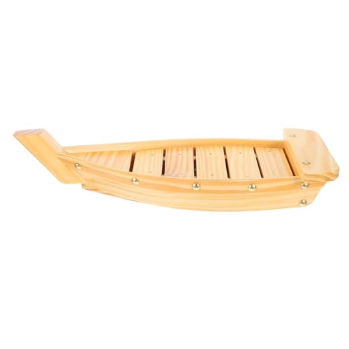 BEBEMOKO Holz-sushi-serviertablett Bootform Japanisches Snack-tablett Für Sushi Sashimi Und Meeresfrüchte Mittelgroße Platte Für Zuhause Und Restaurants BEBEMOKO Holz-sushi-serviertablett Bootform Japanisches Snack-tablett Für Sushi Sashimi Und Meeresfrüchte Mittelgroße Platte Für Zuhause Und Restaurants von BEBEMOKO