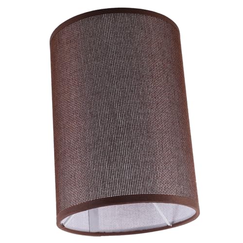 BEBEMOKO Lampenschirm Rund aus Leinen und Dekorativer Lampenbezug für Tisch und Stehlampen Leicht Robust Einfache Montage Geeignet für Leuchtmittel Ø Wohnzimmer und Schlafzimmer von BEBEMOKO