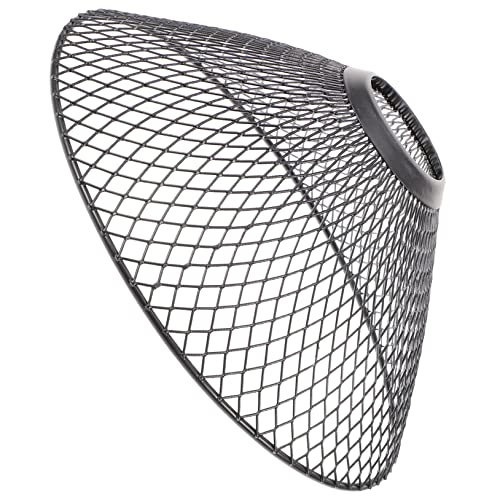 BEBEMOKO Metall Pendelleuchte Lampenschirm Schirmförmig Schwarz Hängelampe Abdeckung Eisen Drahtgitter Kunstvoller Lampenschutz für Wohnzimmer Restaurant BEBEMOKO Metall Pendelleuchte Lampenschirm Schirmförmig Schwarz Hängelampe Abdeckung Eisen Drahtgitter Kunstvoller Lampenschutz für Wohnzimmer Restaurant von BEBEMOKO