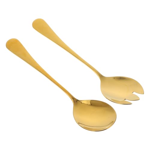 BEBEMOKO Salatbesteck Edelstahl Teilig Salatlöffel und Salatgabel mit Langem Griff Stilvoll Robust für Haushalt und Party Servieren und Mischen von Salaten BEBEMOKO Salatbesteck Edelstahl Teilig Salatlöffel und Salatgabel mit Langem Griff Stilvoll Robust für Haushalt und Party Servieren und Mischen von Salaten von BEBEMOKO
