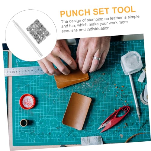 BEBEMOKO Teiliges Leder Stamping Tool mit Mustern Handgeführtes Prägewerkzeug für Lederbearbeitung Punch für DIY Bastelarbeiten und Handarbeit von BEBEMOKO