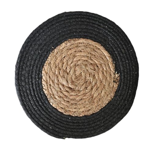 BEBEMOKO Tischmatte Aus Naturmaterial Für Geschirr Schutz Wärmedämmunterlage Für Partydekoration Esstisch Und Heimgebrauch Schwarz Langlebig Und Verschleißfest BEBEMOKO Tischmatte Aus Naturmaterial Für Geschirr Schutz Wärmedämmunterlage Für Partydekoration Esstisch Und Heimgebrauch Schwarz Langlebig Und Verschleißfest von BEBEMOKO