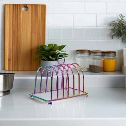 BEBEMOKO Toastständer für Scheiben Multifunktionales Brotregal Bücherregal für Küchenarbeitsplatte Stilvolles Design Platzsparend und Vielseitig Einsetzbar von BEBEMOKO