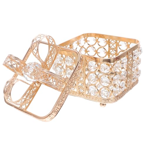 BEBEMOKO Vintage Schmuckbox mit Kristallverzierung Metall mirrorschale mit Schleifendesign Dekorative Schmuckaufbewahrung für Ringe Ohrringe Armbänder Eleganter Retro Schmuckkasten BEBEMOKO Vintage Schmuckbox mit Kristallverzierung Metall mirrorschale mit Schleifendesign Dekorative Schmuckaufbewahrung für Ringe Ohrringe Armbänder Eleganter Retro Schmuckkasten von BEBEMOKO