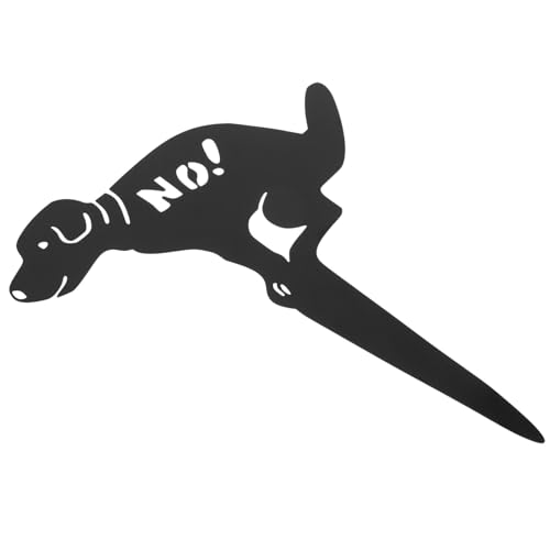 BEBEMOKO Wetterfestes Metall steckschild Hundeverbot Kein Hundekot Garten Dekoration Robuste für Grünflächen und Park Elegantes No Pooping Warnschild für Außenbereiche von BEBEMOKO