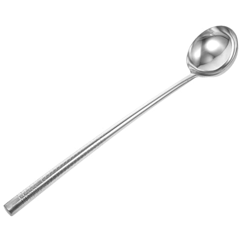 BEBEMOKO Wok Utensil mit Langem Hochwertige Kochkelle für Rostbeständig Ergonomisches Design zum Schöpfen von Suppen und Saucen von BEBEMOKO