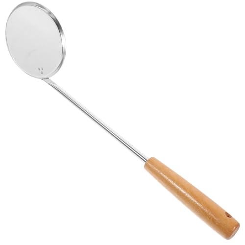 BEBEMOKO Multifunktions Öllöffel mit Griff Antihaft Bratlöffel für Snacks Küchenutensil zum Braten und Abtropfen Langer Griff für Sicheres Braten für Zuhause und Küche von BEBEMOKO