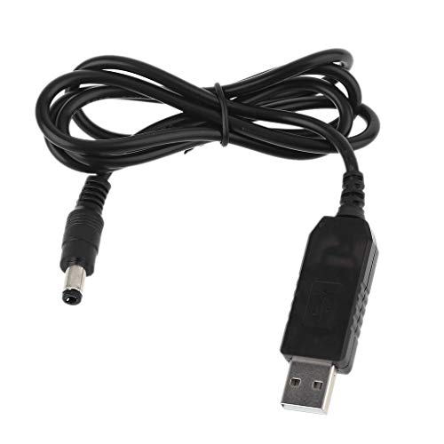BEBIKR QC3.0 USB auf 12 V 1,5 A 5,5 x 2,1 mm Step-Up-Line-Konverter-Kabel für WLAN-Router LED-USB-Datenkabel Splitte Beruf Batteriekabel Spannungswandler Step-Down-Funkuhr von BEBIKR