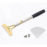 BEBUSINGOTO (32 cm), Metall-Reinigungsklinge, Glas-, Keramik-, Holz-Schönheitsnaht-Reinigungswerkzeug, mit zehn Universalschabern und zwei Schrauben von BEBUSINGOTO