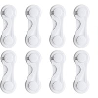 BEBUSINGOTO (8 Stück) Selbstklebende Sicherheits-Türstopper für Kinderschränke, Schranktüren, Fenster, Kühlschrankschubladen von BEBUSINGOTO