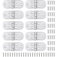 BEBUSINGOTO 10 Scharniere und Schrauben aus Edelstahl, einfache und stabile Montage, für Klapptisch, Schranktür, Luke, Boots-/Hausfenster BEBUSINGOTO 10 Scharniere und Schrauben aus Edelstahl, einfache und stabile Montage, für Klapptisch, Schranktür, Luke, Boots-/Hausfenster von BEBUSINGOTO