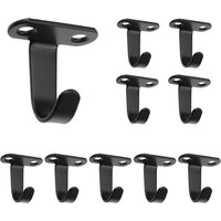 BEBUSINGOTO 10 Stück Deckenhaken aus Edelstahl, Hängepflanzen, Haken für Hängelampe, Pflanzenkorb, Bootsdach, Moskitonetz, Schwarz, 35 x 33 mm BEBUSINGOTO 10 Stück Deckenhaken aus Edelstahl, Hängepflanzen, Haken für Hängelampe, Pflanzenkorb, Bootsdach, Moskitonetz, Schwarz, 35 x 33 mm von BEBUSINGOTO
