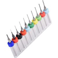BEBUSINGOTO 10 Stück Mini-Leiterplattenbohrer, 0,1–1,0 mm, Hartmetall-Spiralnut, Hartmetall-Mikrobohrer, Drehwerkzeug, Schmuck BEBUSINGOTO 10 Stück Mini-Leiterplattenbohrer, 0,1–1,0 mm, Hartmetall-Spiralnut, Hartmetall-Mikrobohrer, Drehwerkzeug, Schmuck von BEBUSINGOTO