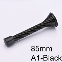 BEBUSINGOTO 10 Stück Türstopper mit Feder, 85 mm, mit Sockel und Schrauben (schwarz) von BEBUSINGOTO