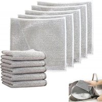 BEBUSINGOTO 10-teiliges Mehrzweck-Geschirrtücher aus Draht, kratzfeste Metalldrahttücher für nasse und trockene Geschirrspülmittel BEBUSINGOTO 10-teiliges Mehrzweck-Geschirrtücher aus Draht, kratzfeste Metalldrahttücher für nasse und trockene Geschirrspülmittel von BEBUSINGOTO
