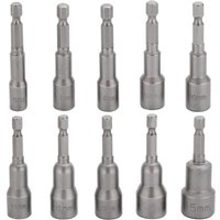 BEBUSINGOTO 10-teiliges Schlagschrauber-Steckschlüssel-Bit-Set, 6–15 mm, magnetisches Sechskant-Steckschlüssel-Set, magnetischer BEBUSINGOTO 10-teiliges Schlagschrauber-Steckschlüssel-Bit-Set, 6–15 mm, magnetisches Sechskant-Steckschlüssel-Set, magnetischer von BEBUSINGOTO