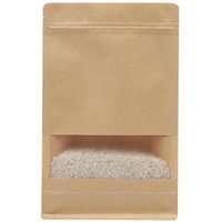 BEBUSINGOTO 100 Stück 10 x 15 cm selbstverschließende Kraftpapiertüten mit Fenster, wiederverschließbare Standbodenbeutel mit Reißverschluss, BEBUSINGOTO 100 Stück 10 x 15 cm selbstverschließende Kraftpapiertüten mit Fenster, wiederverschließbare Standbodenbeutel mit Reißverschluss, von BEBUSINGOTO