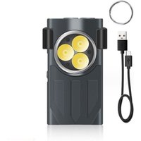 BEBUSINGOTO 1100 Lumen Mini-EDC-Taschenlampe, wiederaufladbar, Magnetfuß und Clip, ultrastarke kleine LED-Taschenlampe für Outdoor, Notfall, C von BEBUSINGOTO