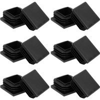 BEBUSINGOTO 12 Stück eckige Endkappen mit Lamellen - 40 x 40 mm - Schwarz - Für Vierkantrohr, Metallprodukte, Stühle, Regale BEBUSINGOTO 12 Stück eckige Endkappen mit Lamellen - 40 x 40 mm - Schwarz - Für Vierkantrohr, Metallprodukte, Stühle, Regale von BEBUSINGOTO