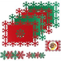 BEBUSINGOTO 12-teilige Weihnachts-Platzset-Sets, hitzebeständige Tischsets und Untersetzer für Weihnachten BEBUSINGOTO 12-teilige Weihnachts-Platzset-Sets, hitzebeständige Tischsets und Untersetzer für Weihnachten von BEBUSINGOTO