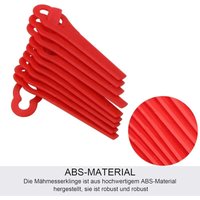 BEBUSINGOTO 12 x 7 mm, 20 Stück Ersatzklingen aus Kunststoff, Kantenschneiderklingen aus Kunststoff für Rasenmäher für Garten und Rasenkanten von BEBUSINGOTO