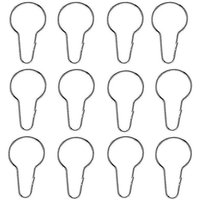 BEBUSINGOTO 12er Set Gardinenringe mit Clips aus Edelstahl für offene Vorhänge BEBUSINGOTO 12er Set Gardinenringe mit Clips aus Edelstahl für offene Vorhänge von BEBUSINGOTO