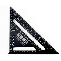 BEBUSINGOTO 180 mm Zimmermannswinkel, Dreieck-Winkelmesser aus Aluminiumlegierung, 45 90 Grad verdickter dreieckiger Zimmermannswinkel, hoher Druck BEBUSINGOTO 180 mm Zimmermannswinkel, Dreieck-Winkelmesser aus Aluminiumlegierung, 45 90 Grad verdickter dreieckiger Zimmermannswinkel, hoher Druck von BEBUSINGOTO
