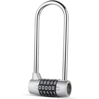 BEBUSINGOTO 2,75 Zoll Balkenschloss Schranktür Passwort Fitnessstudio 5 Kombinationsschloss solide Zinklegierung Vorhängeschloss zurücksetzbar von BEBUSINGOTO